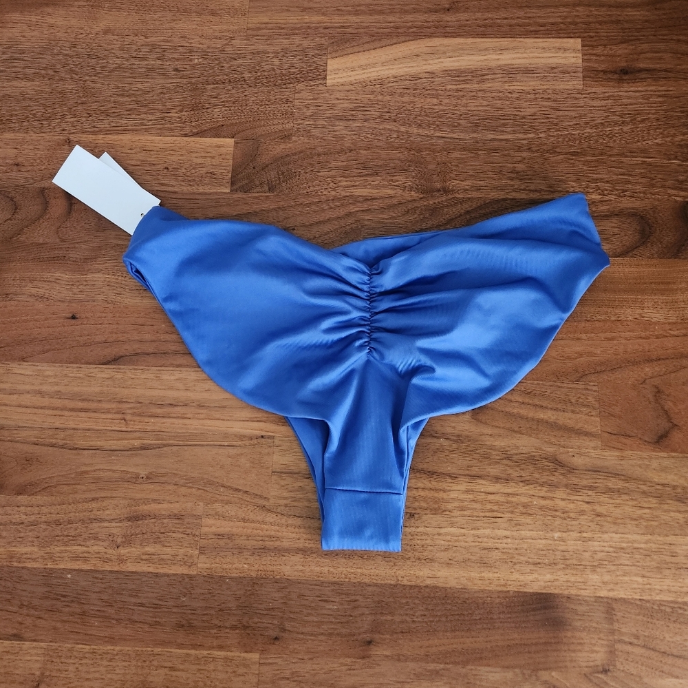 Periwinkle Ruched Bikini Bottom